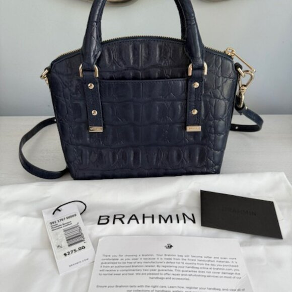 Brahmin Duxie Poolside Basque Genuine Leather Crossbody/Handbag - Picture 2 of 10